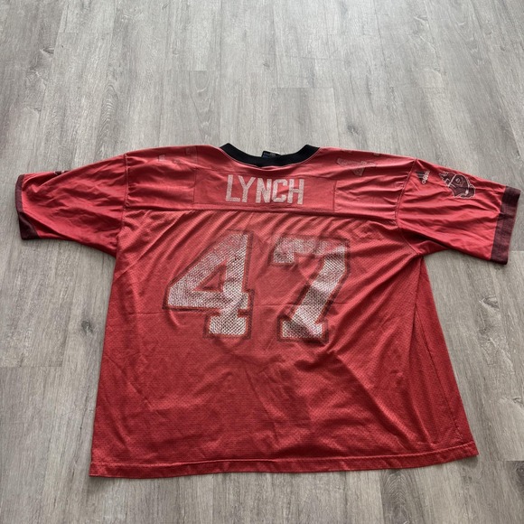 Vintage Tampa Bay Buccaneers Jersey Mens XL Red Adidas John Lynch 47 faded - Picture 6 of 6